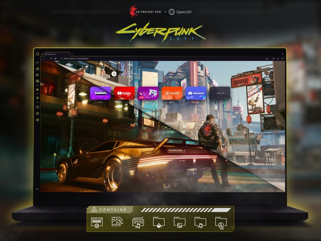 Opera GX's official Cyberpunk 2077 mod makes it feel like you're