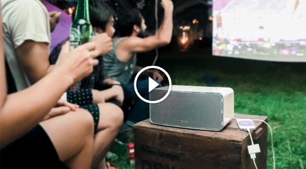 Boombox and projector in one - it even connects to your smartphone