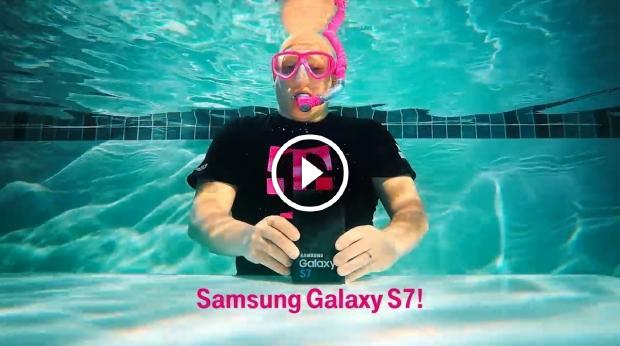 T-Mobile unboxes a Galaxy S7 underwater