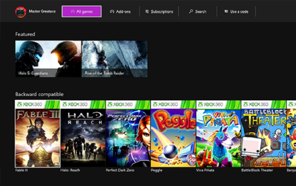 Xbox One online games store is live