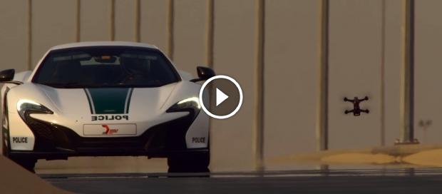 A drone versus the McLaren 650s supercar is one serious battle