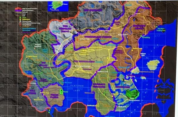 Leaked Red Dead Redemption 2 map surfaces, reveals prequel timeline