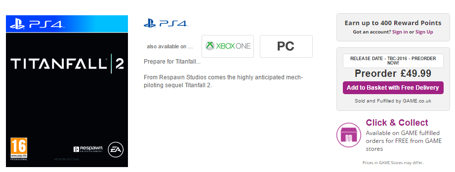 Titanfall 2 release date, trailer, pre-order information