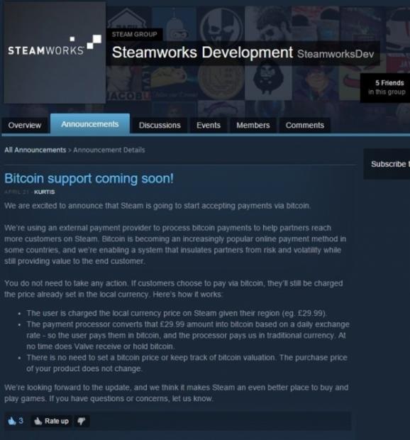 steam accept bitcoin