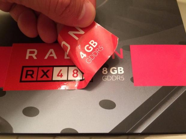 Early AMD Radeon RX 480 4GB cards have 8GB just peel off the sticker