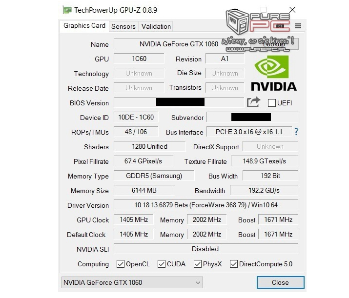 NVIDIA's GeForce GTX 1060 for notebooks 