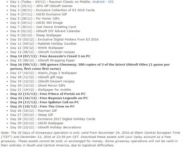 Ubisoft up their generosity with '30 days of giveaway' 03 Ubisoft up their generosity with '30 days of giveaway' 03