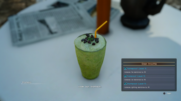 Final Fantasy 15 in-game food was cooked by devs 15