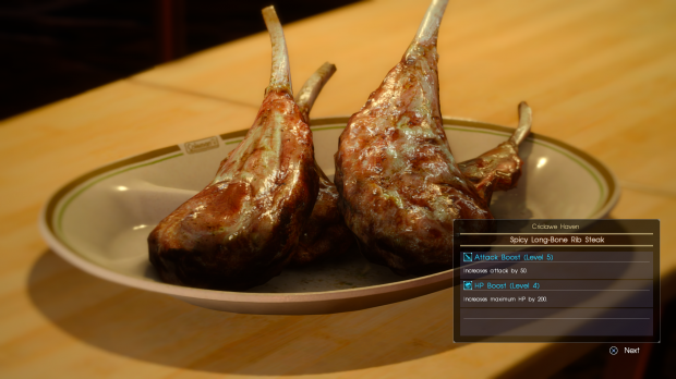 Final Fantasy 15 in-game food was cooked by devs 7