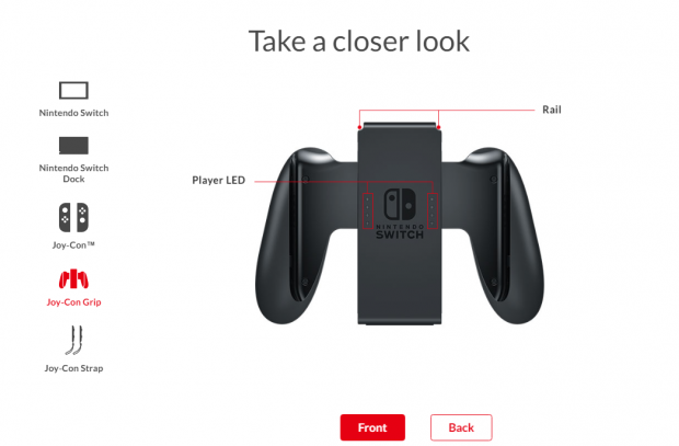 rechargeable joy con grip