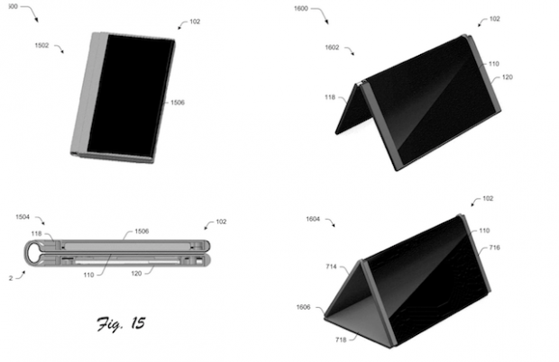 Open enlarged image Microsoft patents foldable smartphone