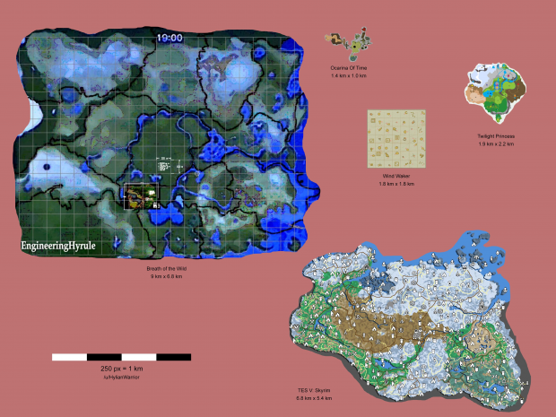 Legend of Zelda Breath of The Wild Hyrule World Map Video Game