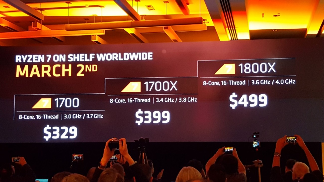 AMD Ryzen 7 1700 4GHz 1800X performance for 329