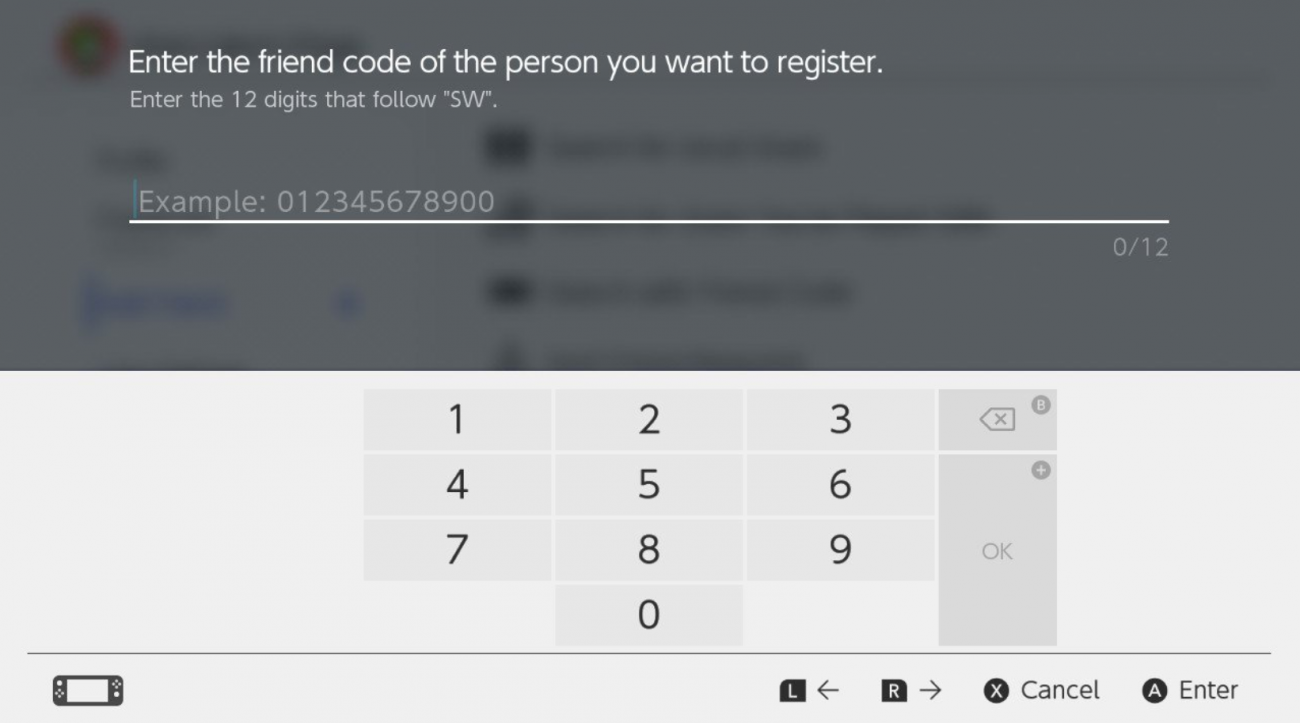 nintendo switch 6 digit registration code