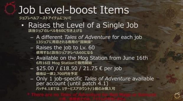 FF14: Stormblood's job level-up potions cost $25 3