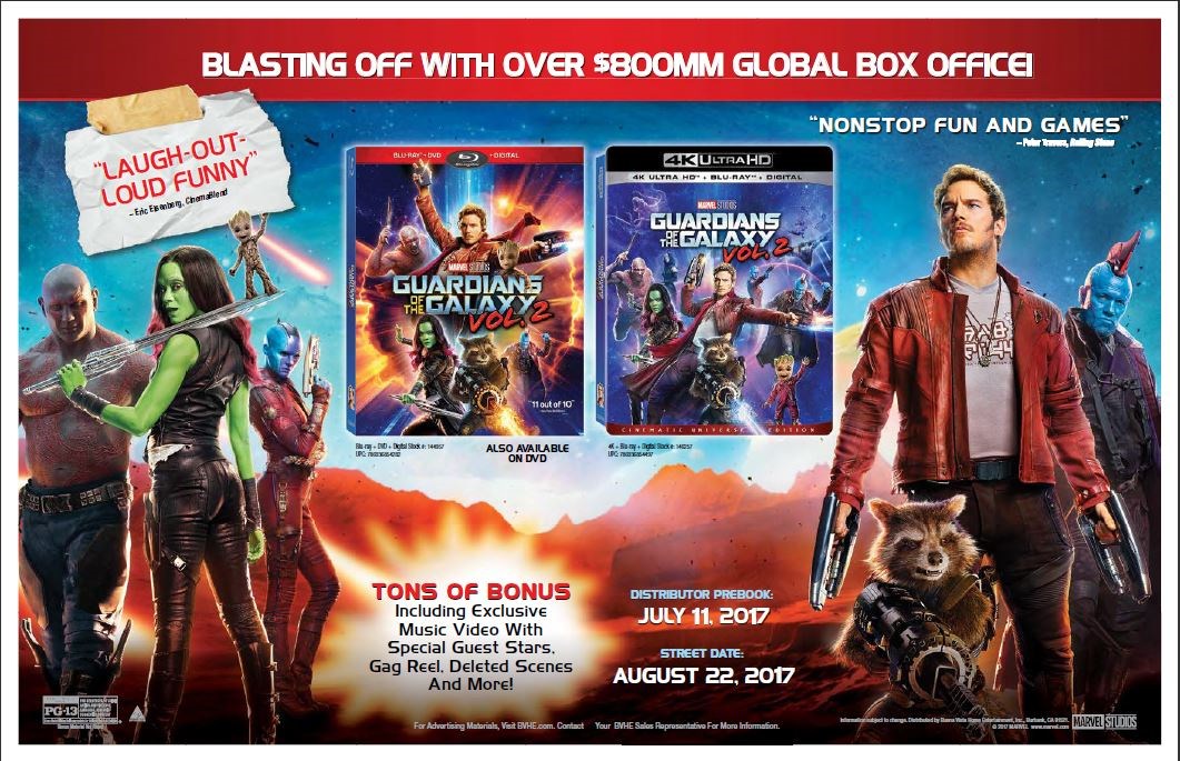 Guardians of the Galaxy 2 is Disney's first 4K Blu-ray | TweakTown.com