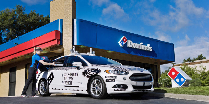 Open enlarged image Domino's teams with Ford for self-driving pizza delivery