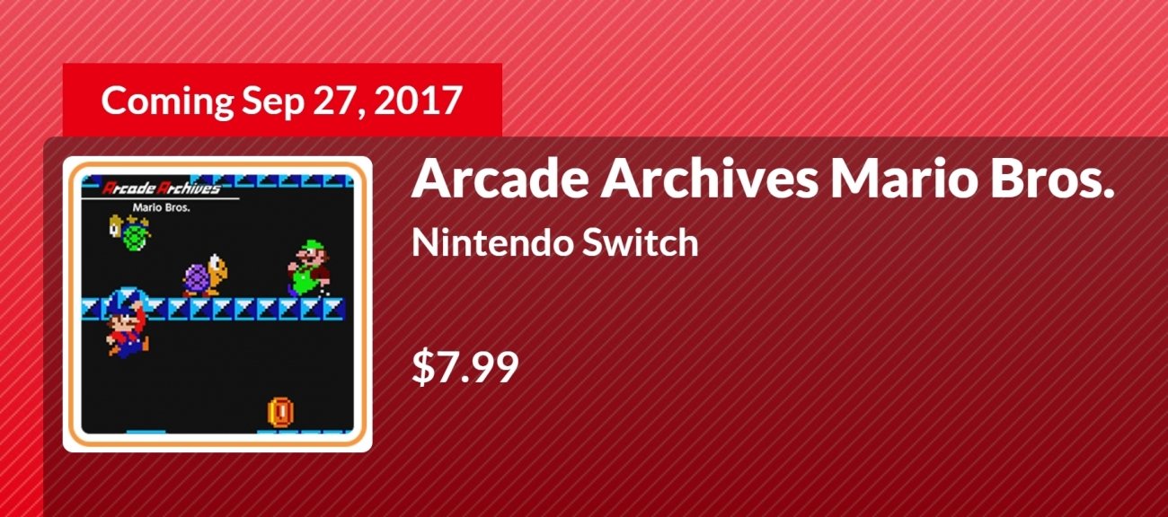 Arcade archives mario 2024 bros nintendo switch