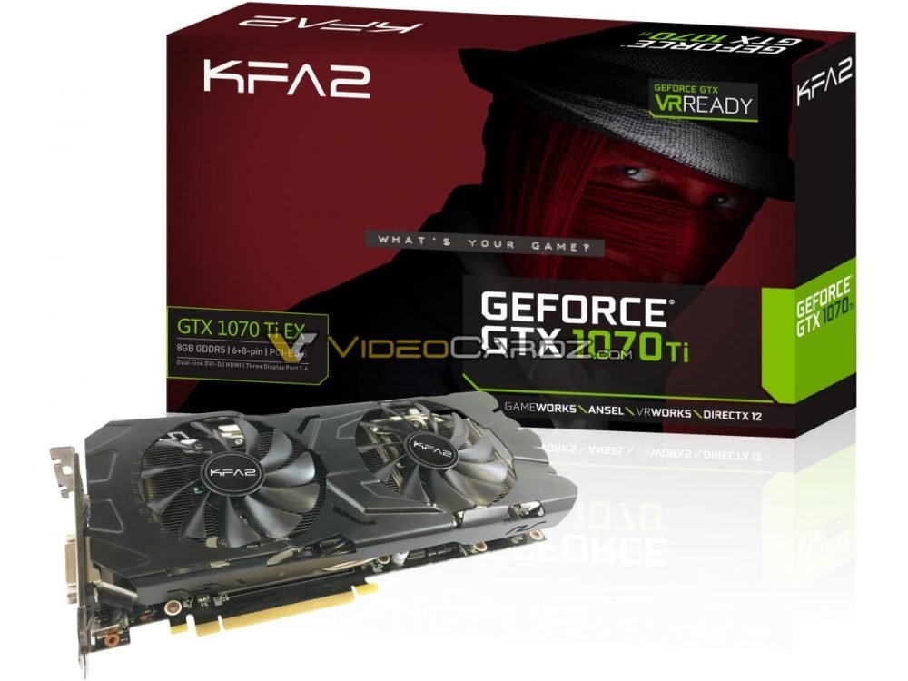 KFA2's new GeForce GTX 1070 Ti EX graphics card teased