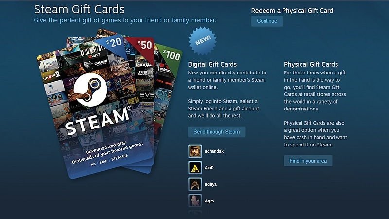 Steam introduce Steam Digital Gift Cards TweakTown