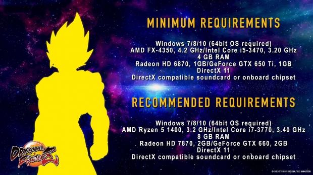 Open enlarged image Dragon Ball FighterZ PC requirements revealed