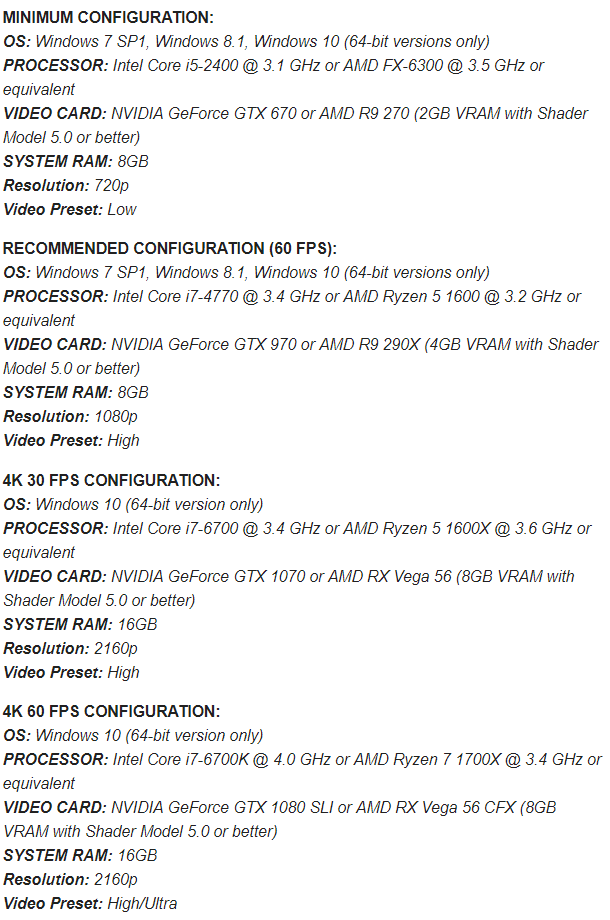 far cry 5 pc specs