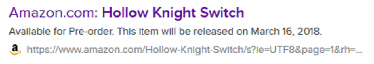 amazon hollow knight switch