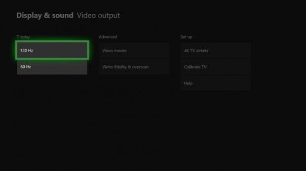 xbox one x 120hz games