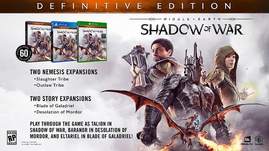 Middle-earth: Shadow of War Definitive Edition announced!