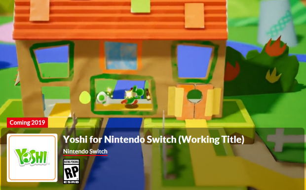 Open enlarged image Nintendo accidentally leak Yoshi Switch title, releases 2019