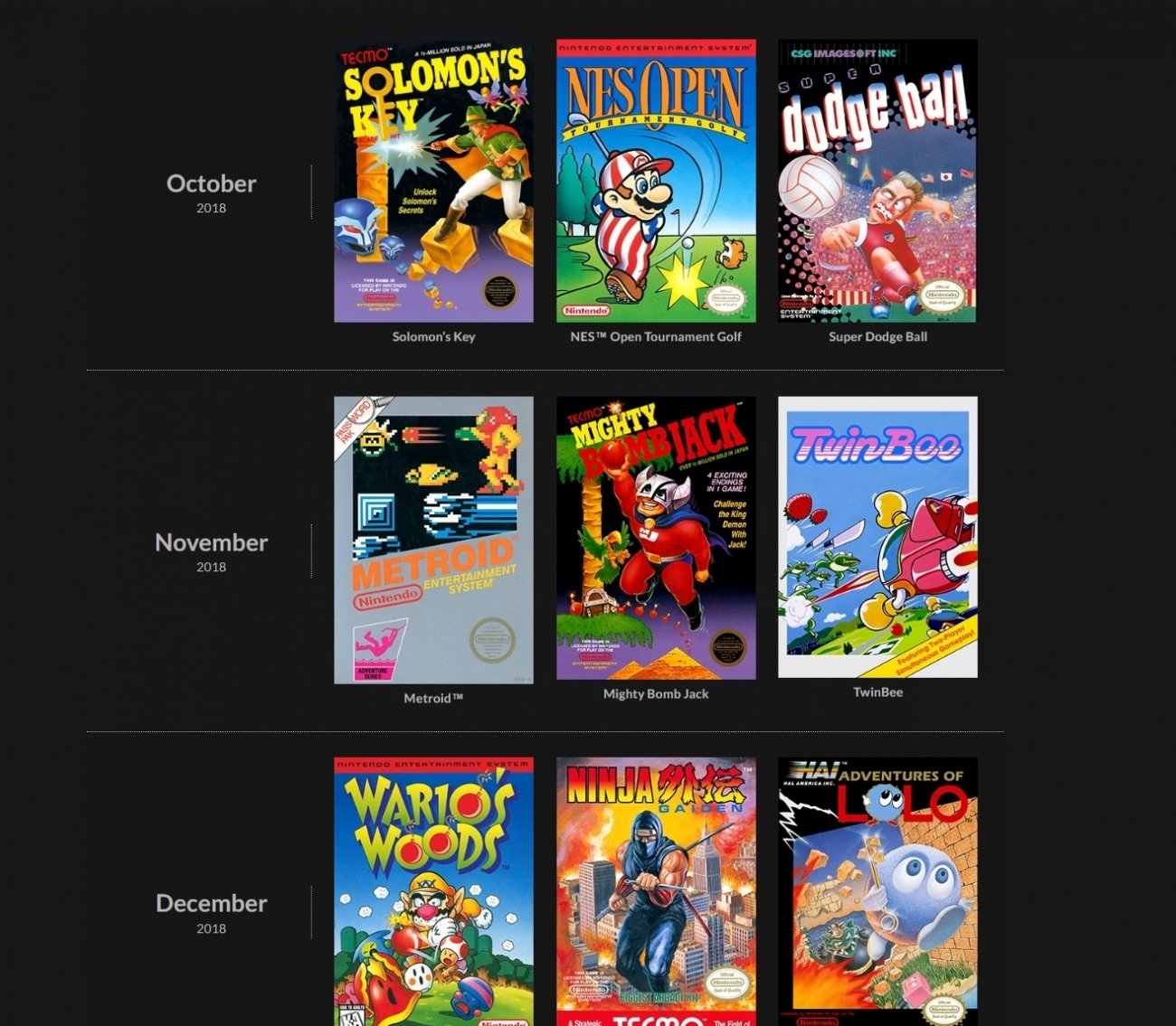 nes games on the switch