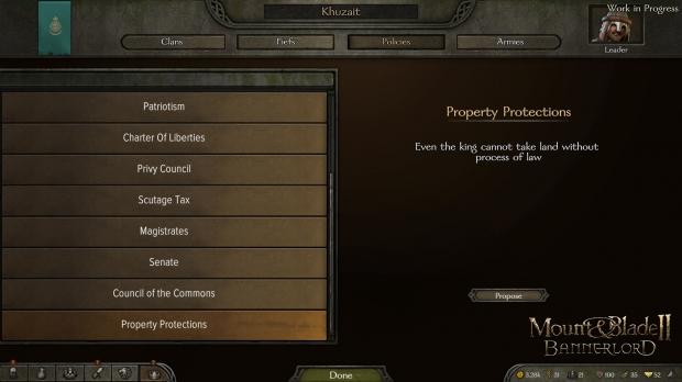 Mount & Blade II: Bannerlord dev blog 'Kingdom Management' 04