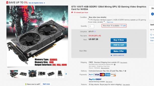 Gtx 1050 ti online fake card