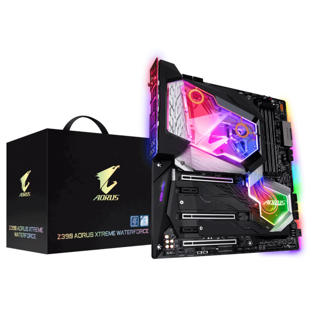 Open enlarged image GIGABYTE's new Z390 AORUS Xtreme Waterforce board looks BOSS