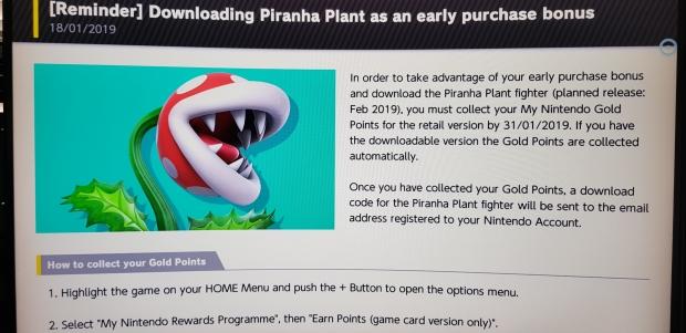 super smash bros ultimate piranha plant release date