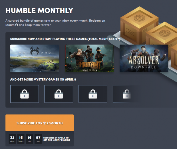 Open enlarged image Humbles April bundle; Mutant Year Zero, Absolver & more $12 | TweakTown.com