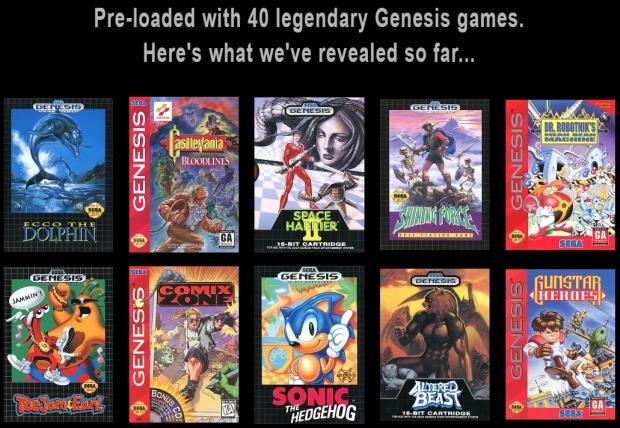 Sega genesis mini on sale 40 games list