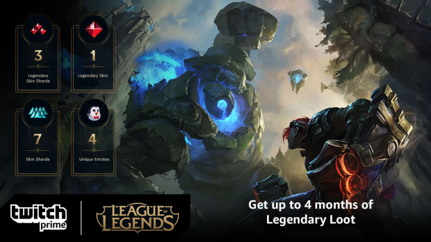 Twitch Prime subs can get free League of Legends skins/loot