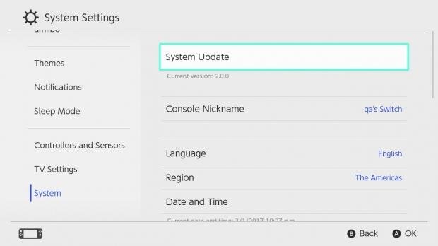 Nintendo Switch system update 8.1.0, minimal changes | TweakTown.com