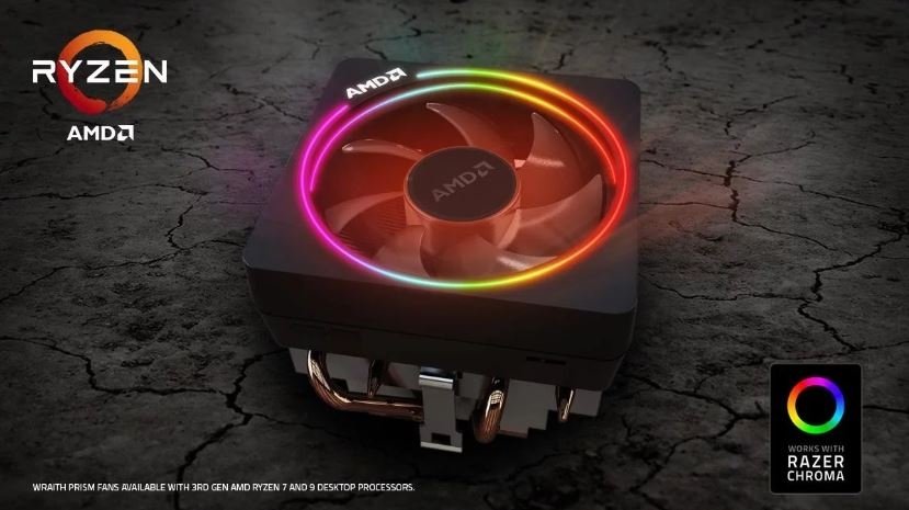 AMD Ryzen 7 and 9 Wraith Prism fans get Razer Chroma support