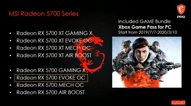 MSI launching 8 different custom Radeon RX 5700 series cards