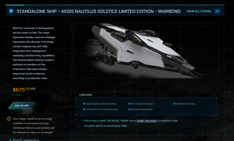 New Star Citizen ship costs $675, more than a PS4 and Xbox COMBINED