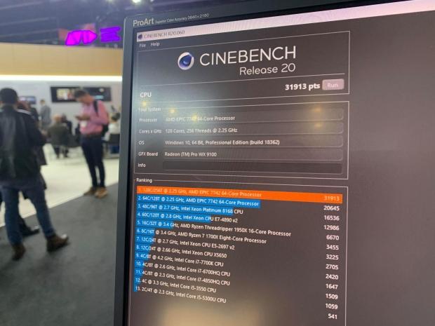 AMD smashes Cinebench world record with dual EPYC 7742 processors