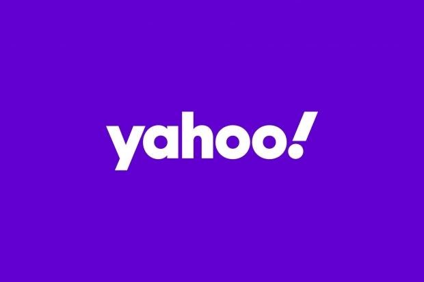 Open enlarged image Yahoo's new logo uses purple shade called 'HULK PANTS'