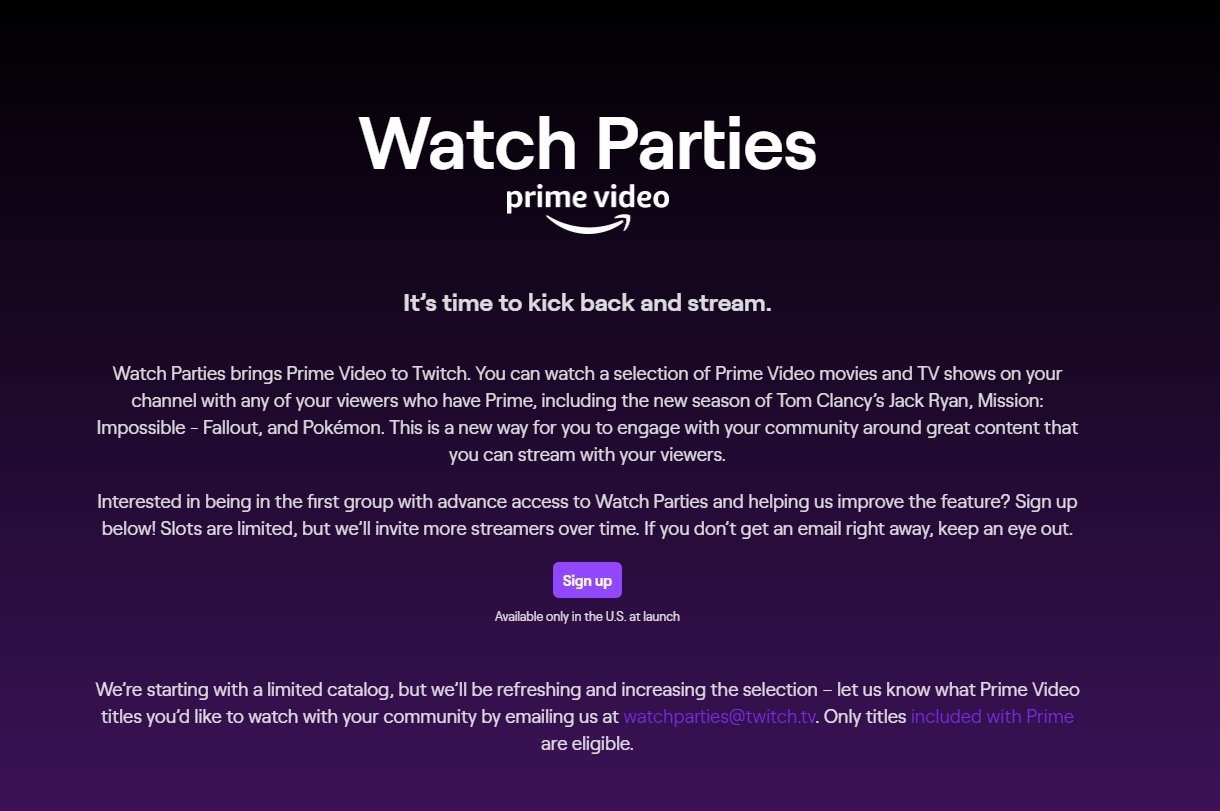 Prime launches a Watch Party feature