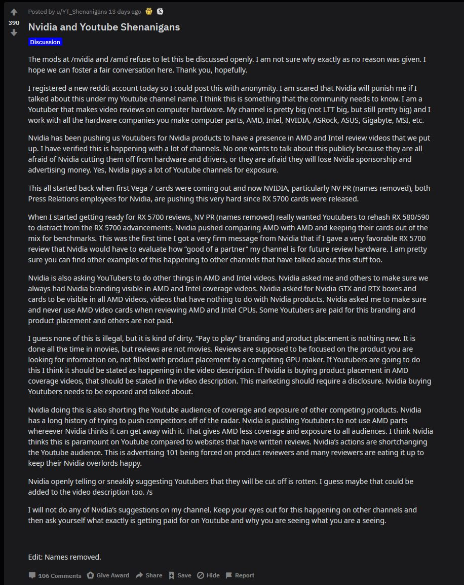 Open enlarged image Tech whistleblower: YouTubers paid by NVIDIA for product placement 08