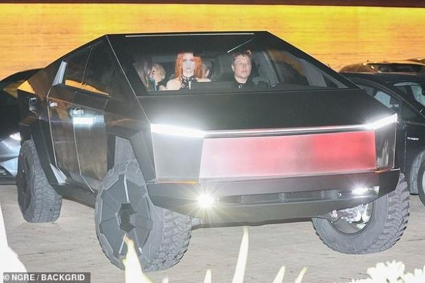 Open enlarged image Elon Musk is driving Tesla's new Cybertruck prototype around LA