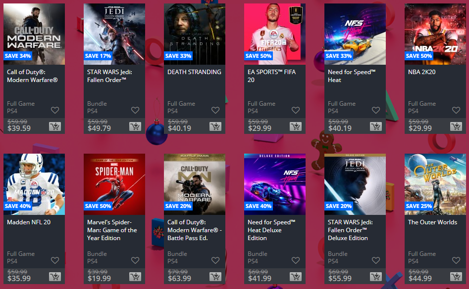 PlayStation Holiday Sale Begins - Enormous Discounts Everywhere