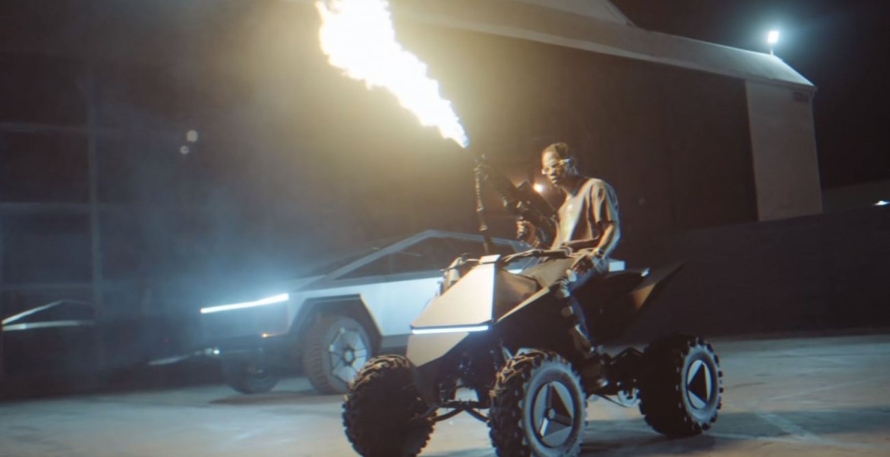 Tesla's new Cybertruck makes appearance in a Travis Scott music video