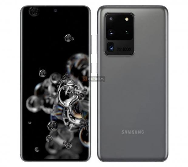 Samsung Galaxy S20 Ultra press render confirm '100x Space Zoom' camera